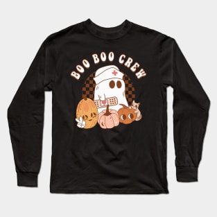 Boo Boo Crew Nurse Shirts Halloween Nurse Shirts for Women Long Sleeve T-Shirt